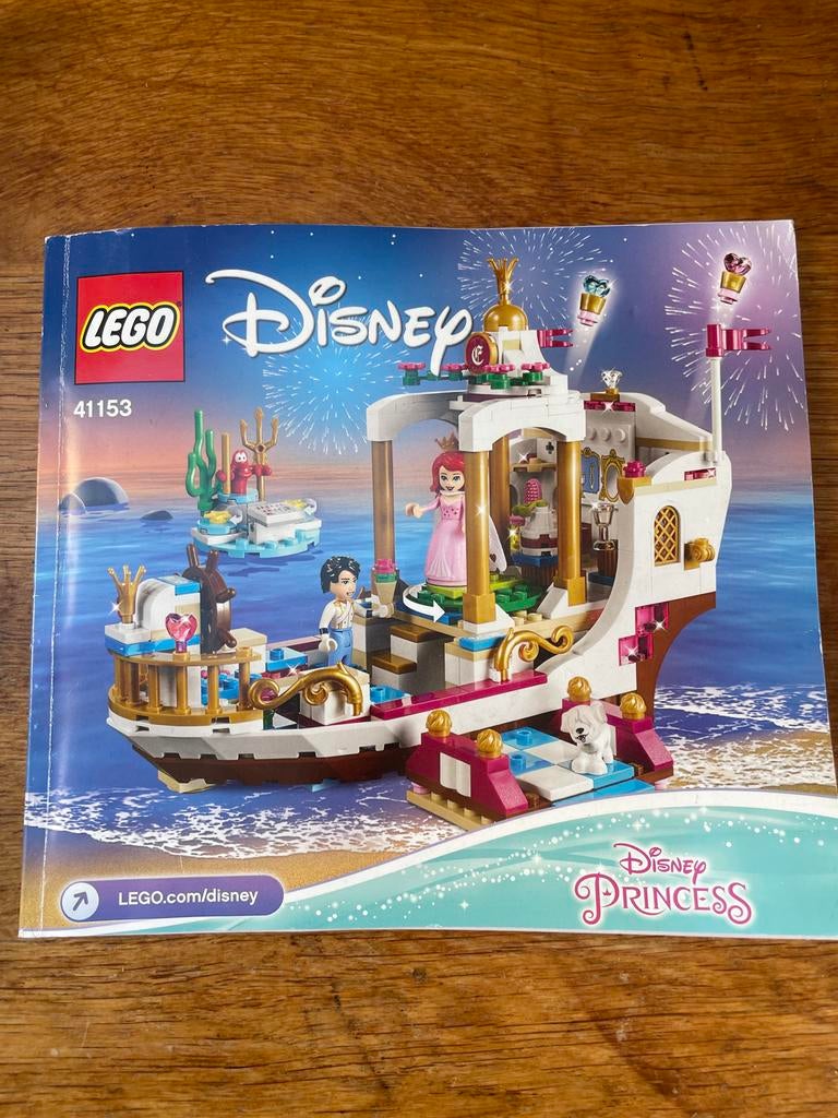 Lego Disney Princess 41153 Ariëls Koninklijk Feestboot, Lego, Ophalen of Verzenden, Zo goed als nieuw, Compleet
