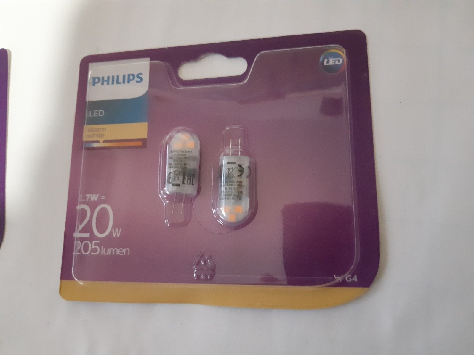 Philips g4 led lampen set van 2 20w (8 sets verkrijgbaar), Led-lamp, Nieuw, G4, 10 tot 30 watt