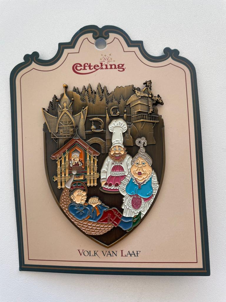 Efteling Reuzenpin Volk van Laaf op kaartje EPP 498, Ophalen of Verzenden, Nieuw, Button of Speldje