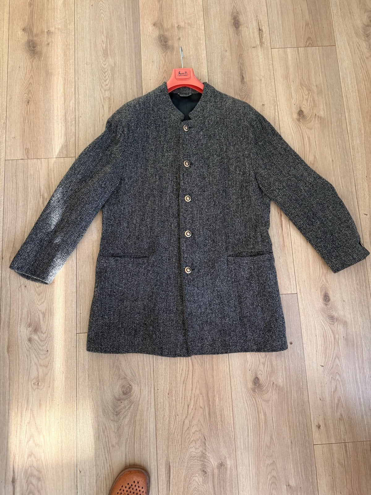 Versace Classic V2 Wollen Jas - Maat 50 (L), Ophalen of Verzenden, Zo goed als nieuw, Maat 52/54 (L), Grijs