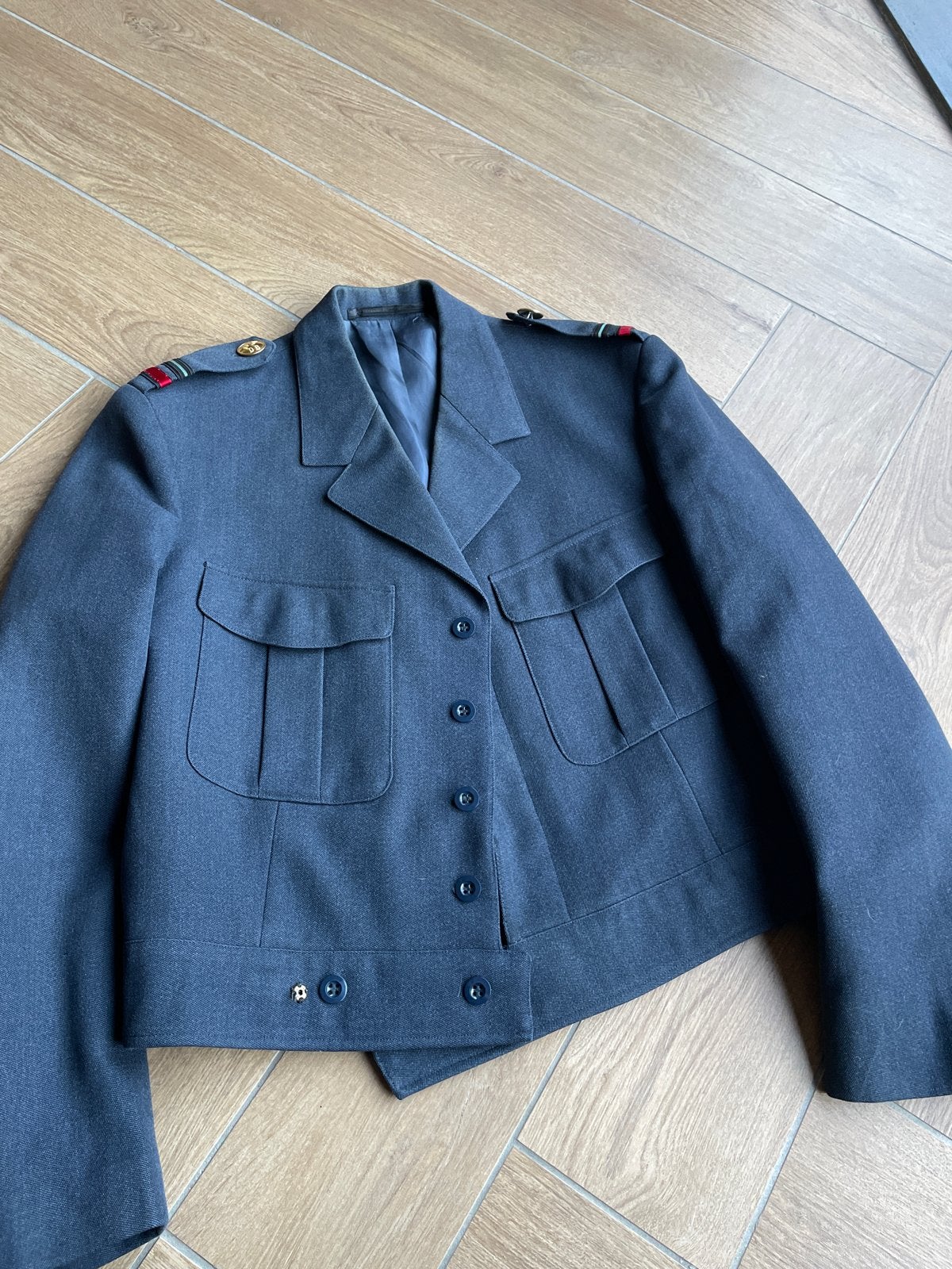 Vintage KLu Uniform Jasje - Maat 50 1/2, Ophalen of Verzenden, Gedragen, Maat 52/54 (L), Blauw