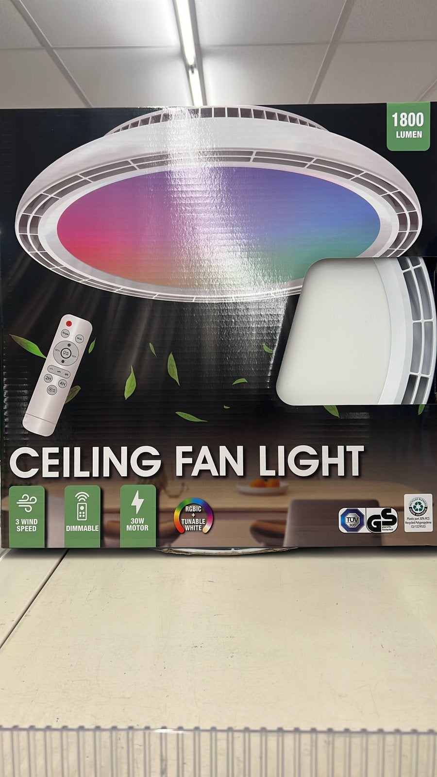 Nieuw Plafond ventilator /led verlichten  motor 30watt, Led-lamp, Minder dan 30 watt, Zo goed als nieuw, E27 (groot)