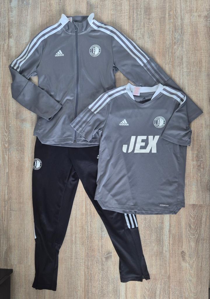 Feyenoord trainingspak & shirt - Maat 152 (11/12 jaar), Adidas, Gebruikt, Ophalen of Verzenden, Setje