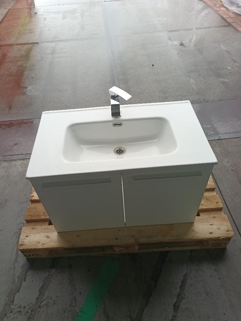 mooie badmeubel wit 80 x 45, Ophalen, Nieuw, Chroom, Wastafel