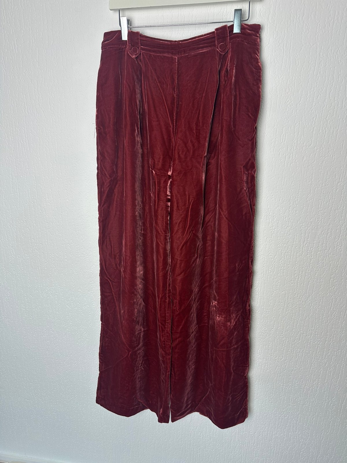 Sezane velvet broek pantalon rood, Maat 42/44 (L), Ophalen of Verzenden, Zo goed als nieuw, Lang