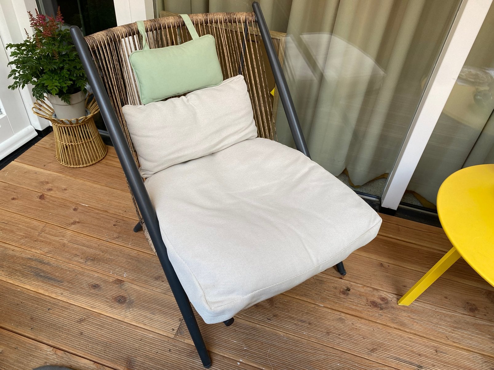 2x lounge stoel met kussens, Tuin en Terras, Ophalen of Verzenden, Zo goed als nieuw, Kunststof