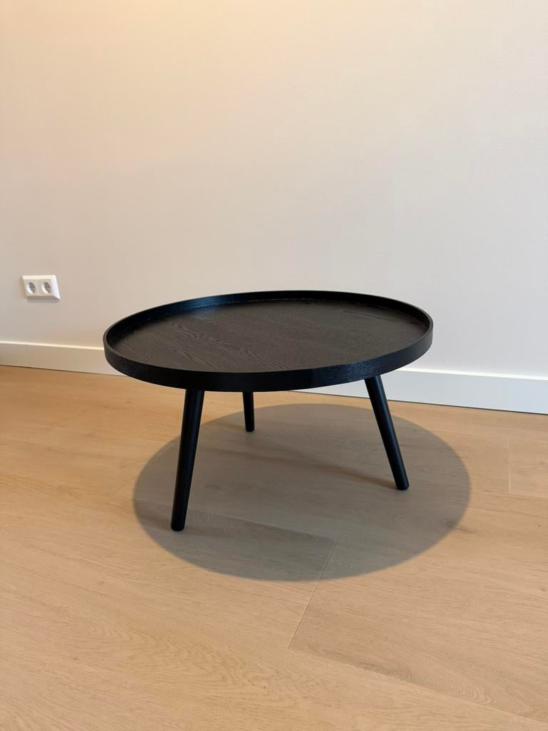 WOOOD Salontafel zwart, Ophalen, Minder dan 45 cm, Rond, 55 tot 75 cm