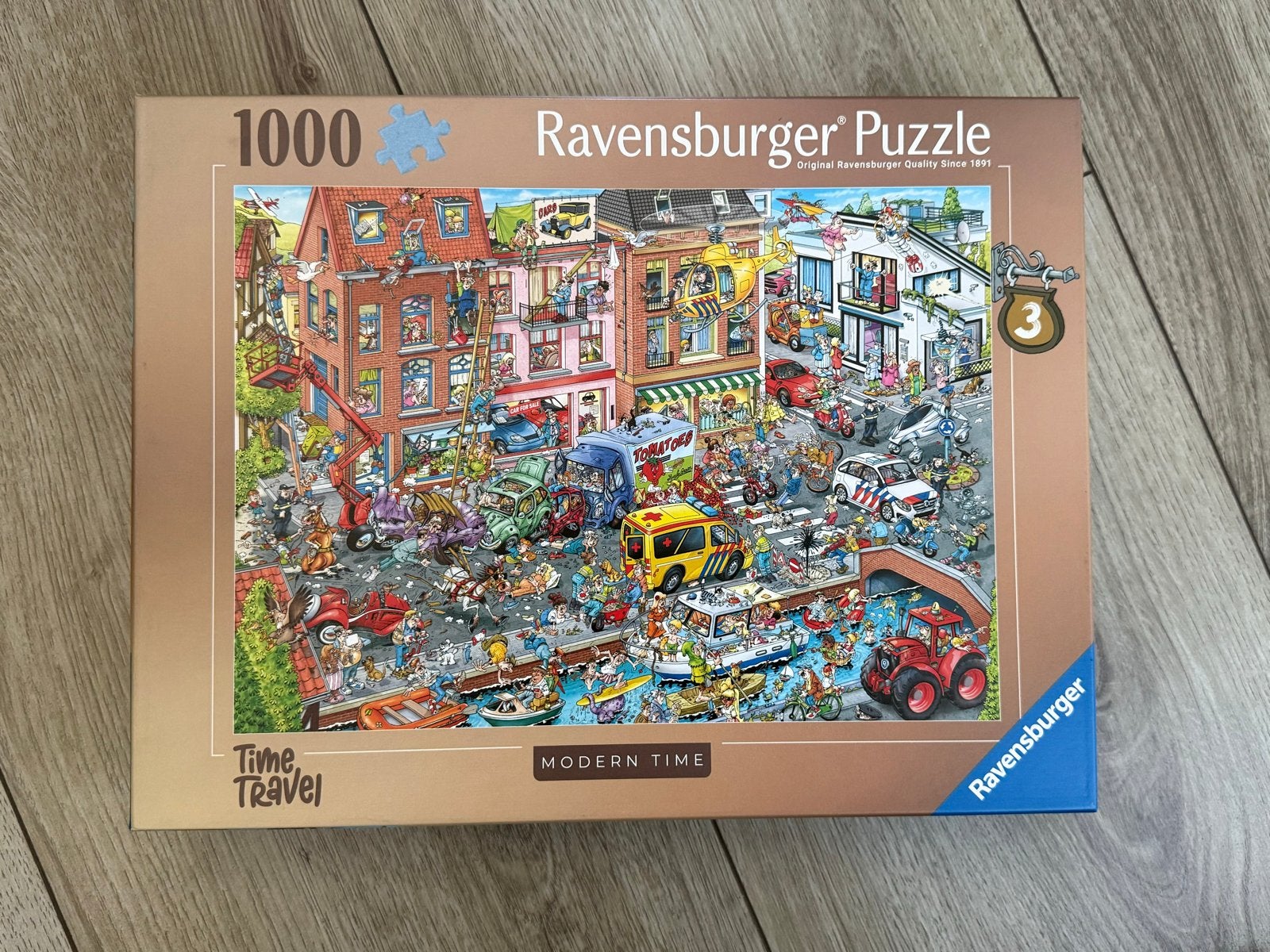 Ravensburger Legpuzzel 1000 stukjes - Modern Time, Ophalen of Verzenden, 500 t/m 1500 stukjes, Zo goed als nieuw, Legpuzzel