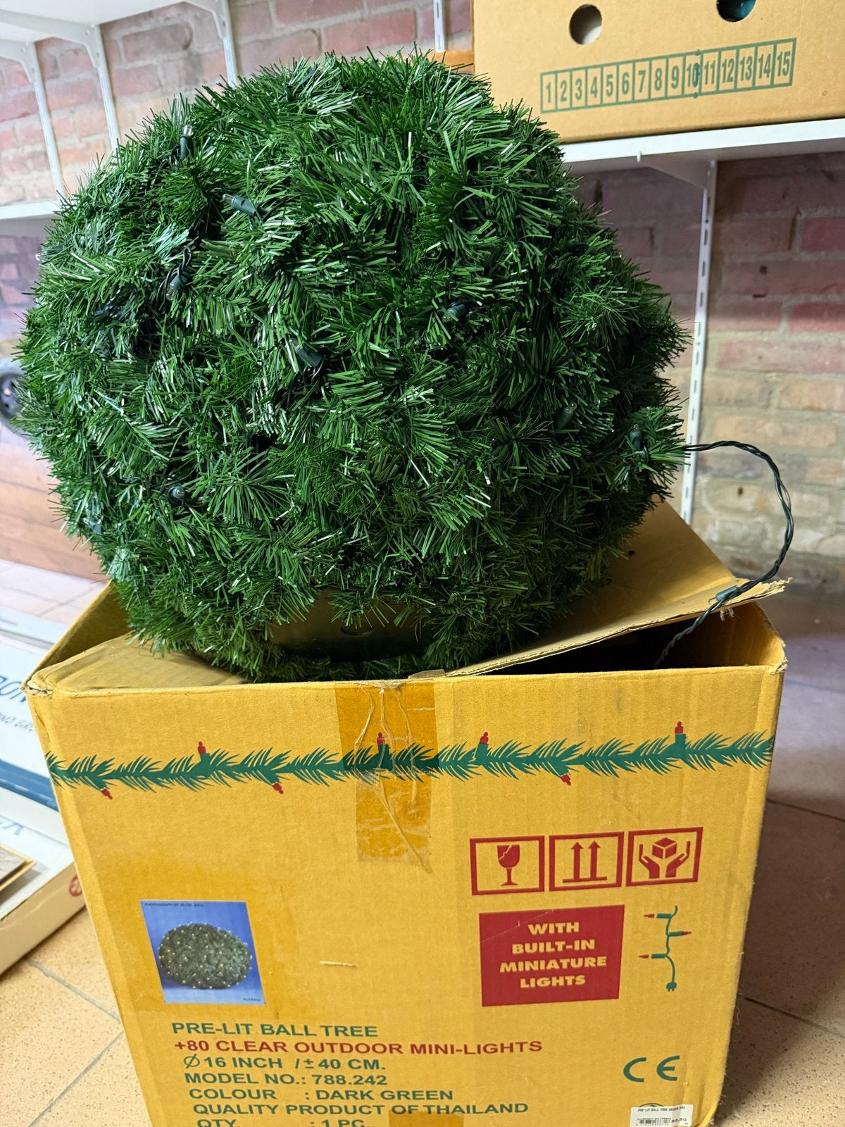 Kerstbol met licht 40 cm, Diversen, Ophalen of Verzenden