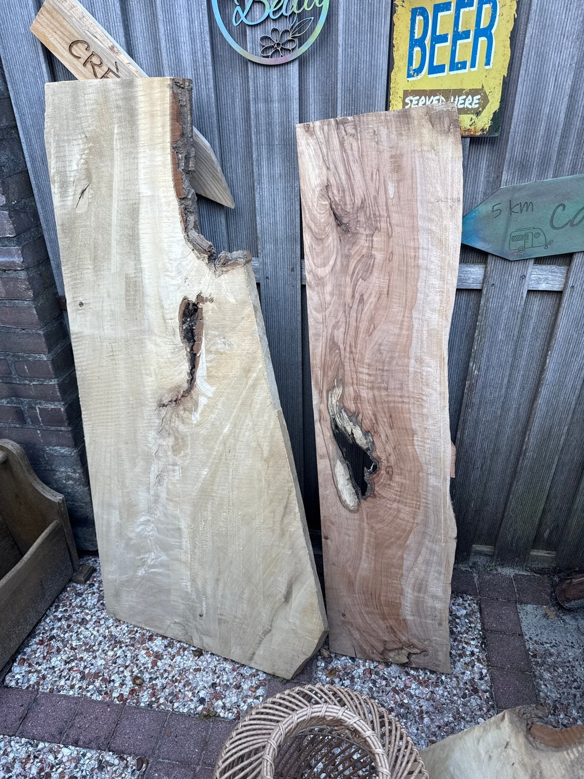 Schaaldelen Beuken, Essen en Populier met schors, Ophalen, Gebruikt, Plank, 50 mm of meer