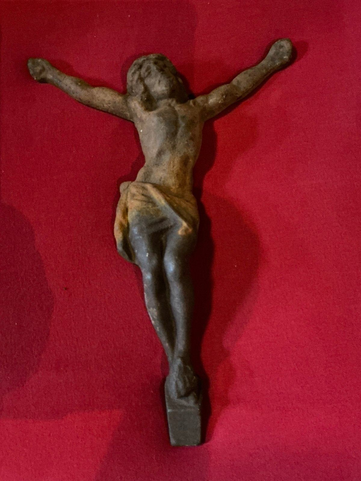 Antiek Gietijzeren Jezus Corpus ❤️ Jaren '20/'30, Ophalen of Verzenden