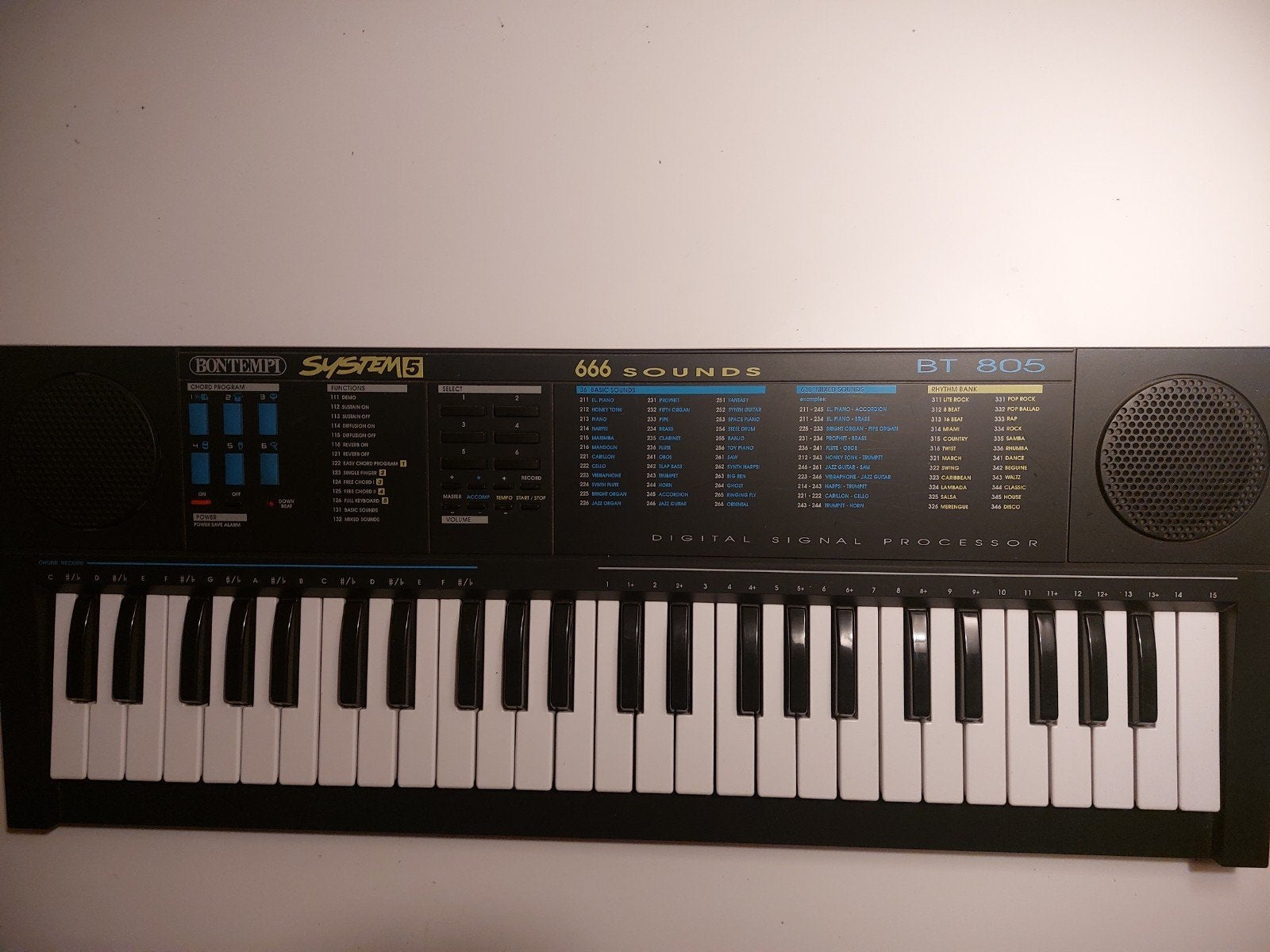 Bontempi System 5 BT 805 Keyboard - 61 toetsen, Muziek en Instrumenten, Ophalen of Verzenden, Gebruikt, 61 toetsen, Overige merken