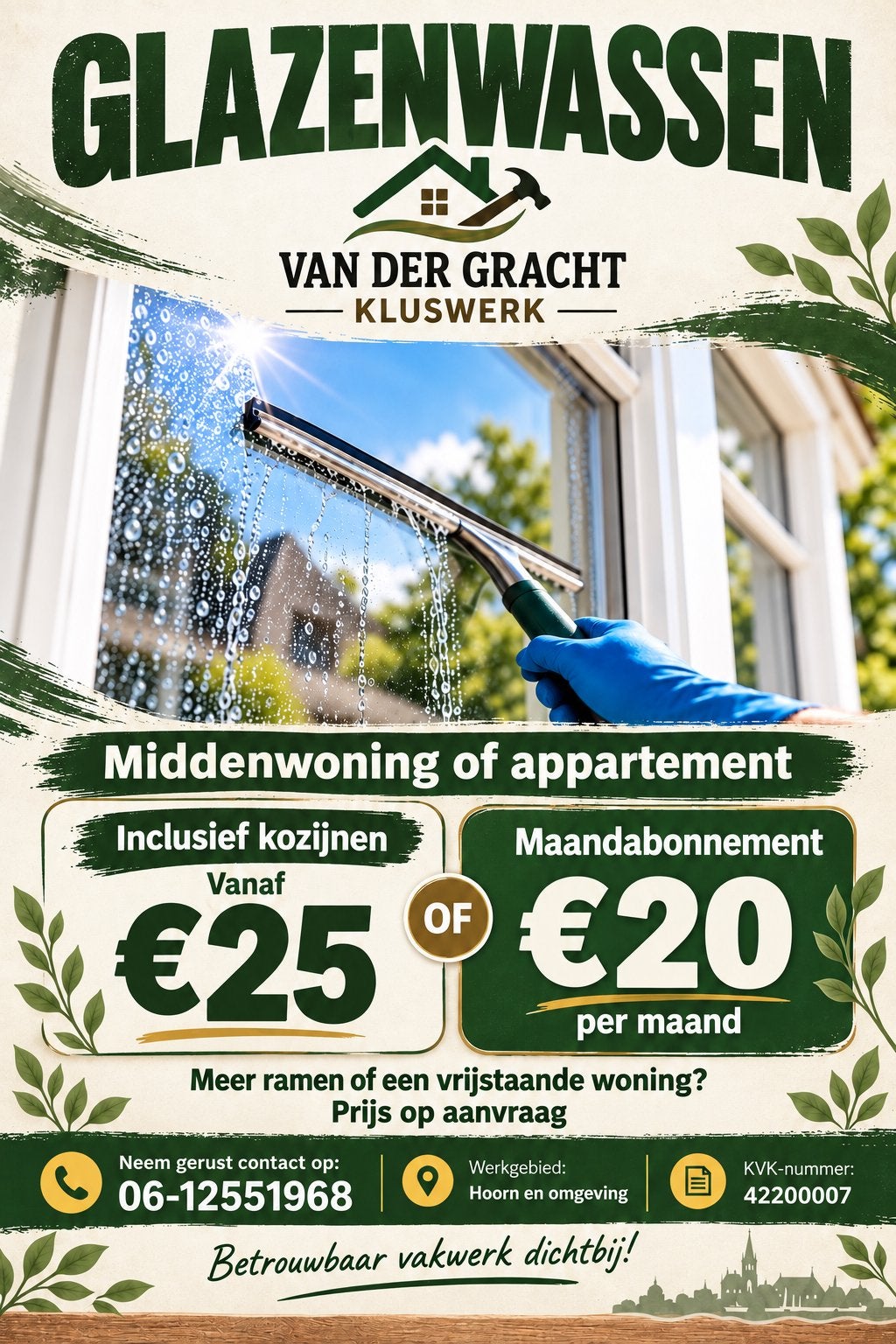 Glazenwasser in Hoorn en omgeving | Ramen wassen, Glazenwassen binnen