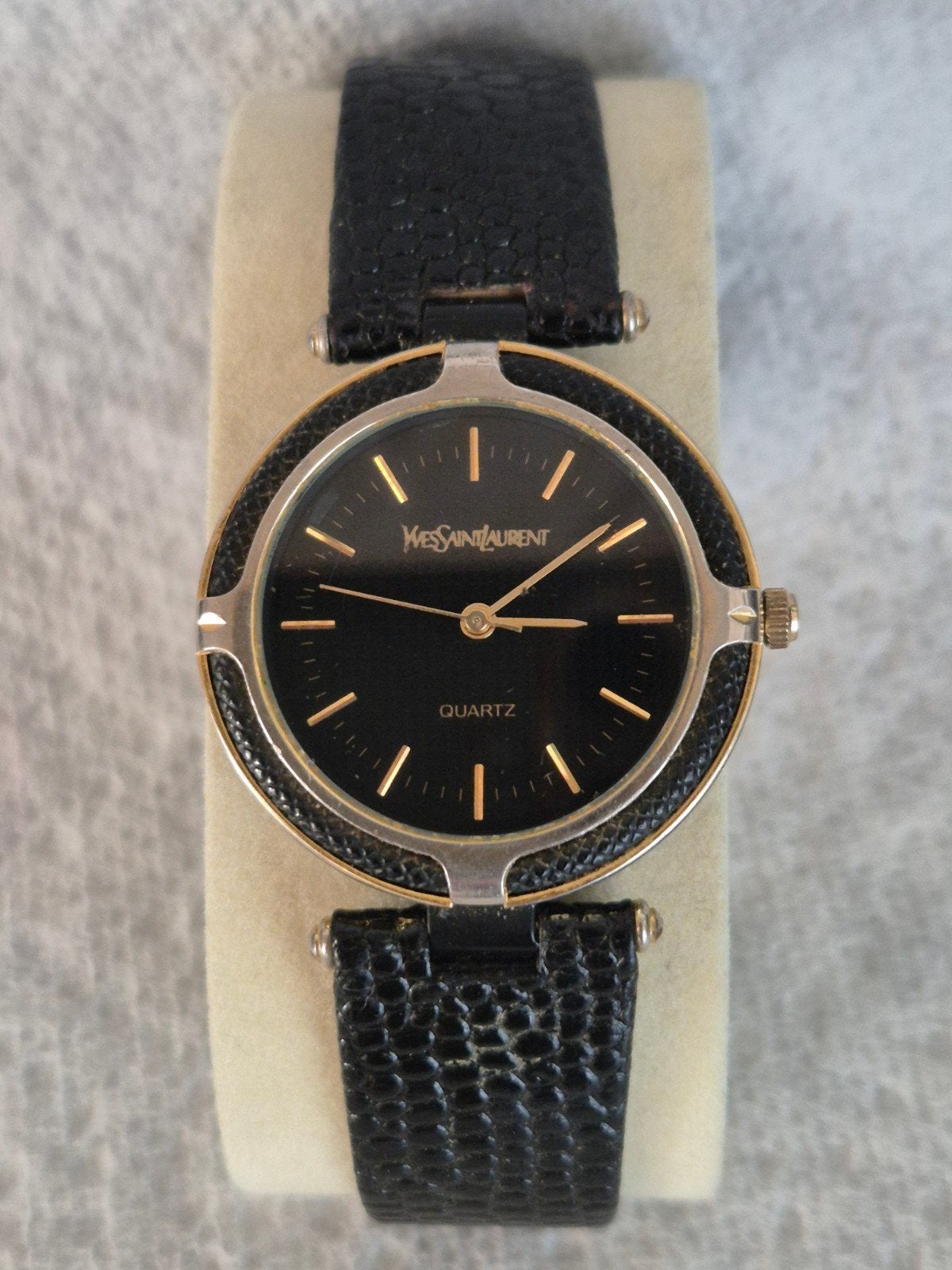 Vintage YSL horloge., Ophalen of Verzenden, Leer, Overige merken
