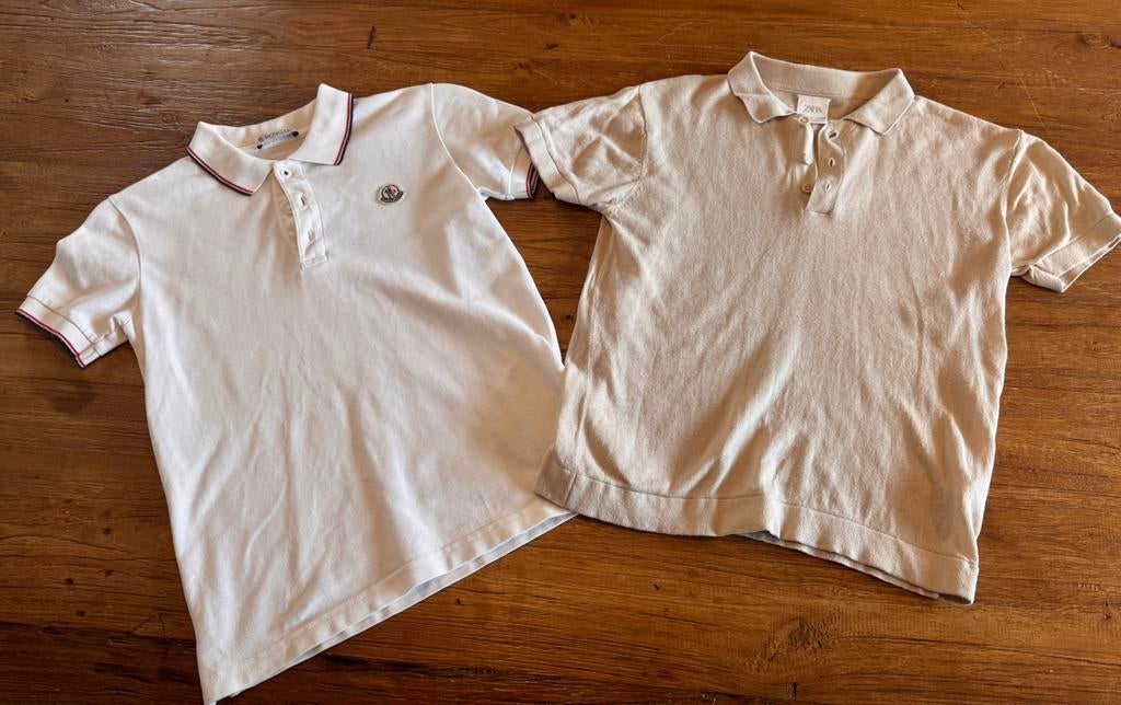 Moncler polo maat 128, Ophalen of Verzenden, Zo goed als nieuw, Jongen, Shirt of Longsleeve