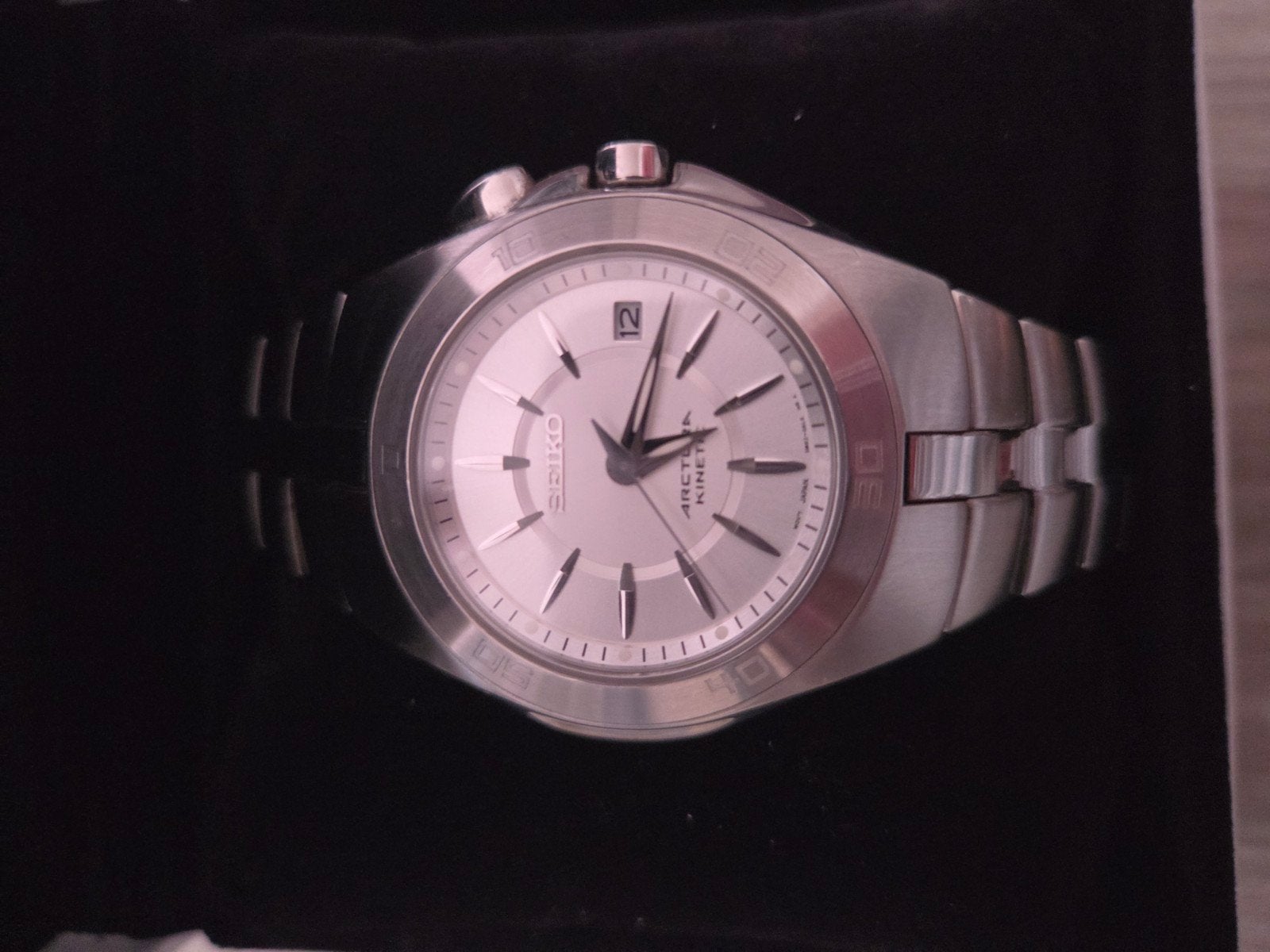 mooie Seiko Arctura Kinetisch Herenhorloge - Zilverkleurig, Ophalen, Gebruikt, Staal, Polshorloge