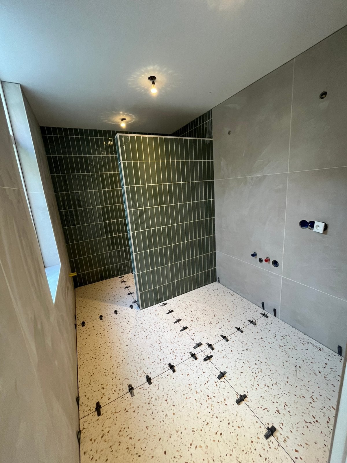 Grijze/beige wandtegels, Ophalen, 60 cm of meer, Nieuw, Minder dan 5 m²