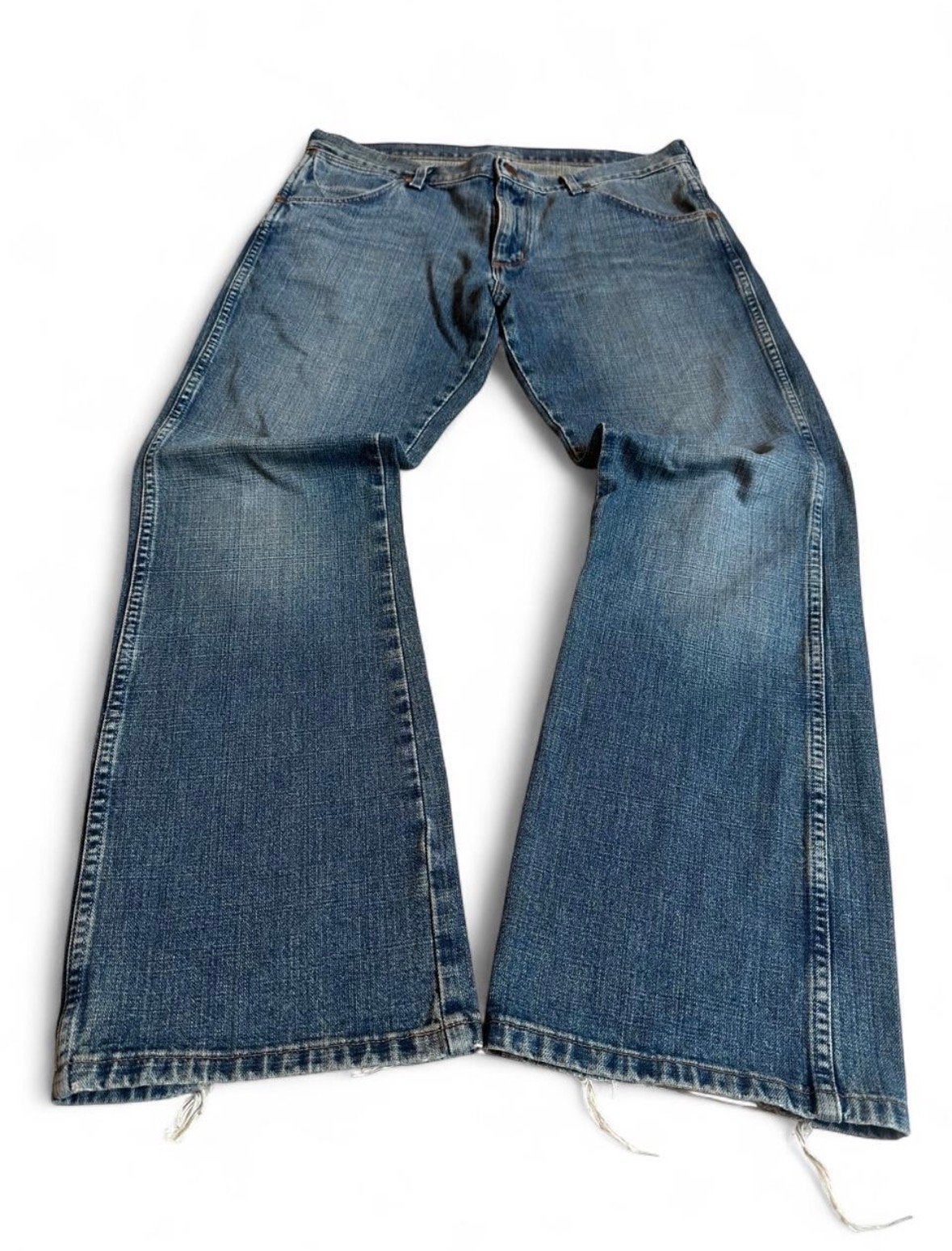 Wrangler Dayton Bootcut Jeans W33 L30 - Broken Twill Denim, Ophalen of Verzenden, Gedragen, Blauw, W33 - W34 (confectie 48/50)