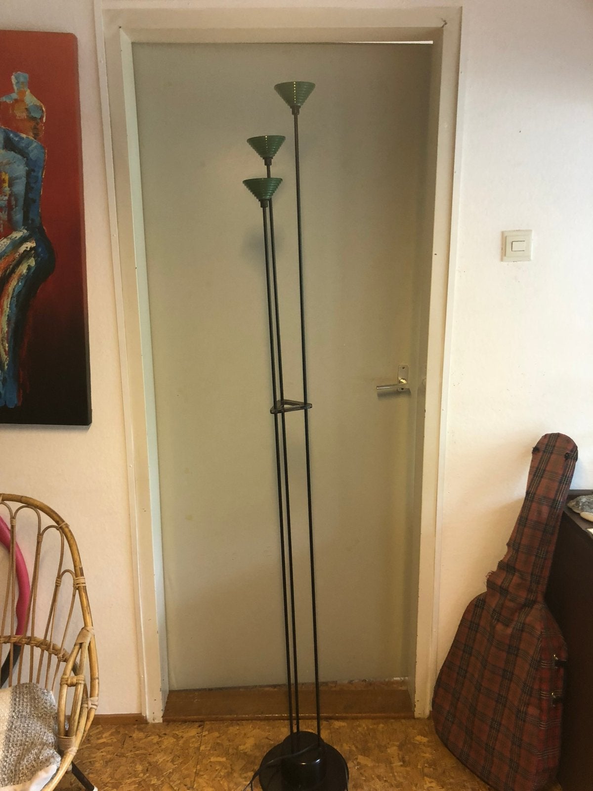 Vloerlamp flexibel. Zwart met groen, Ophalen, Zo goed als nieuw, 150 tot 200 cm