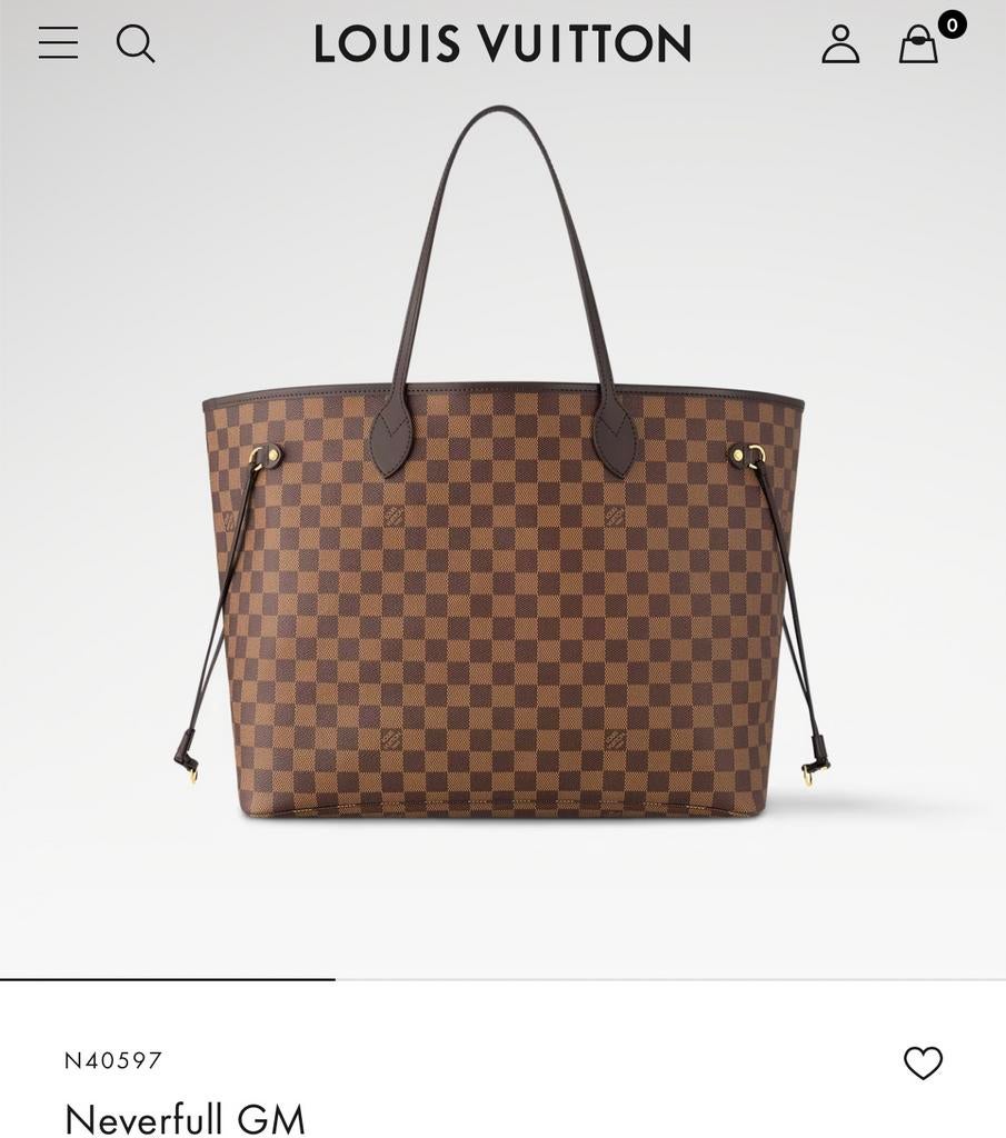 Louis vuitton neverfull gm, Ophalen of Verzenden, Zo goed als nieuw, Bruin, Handtas