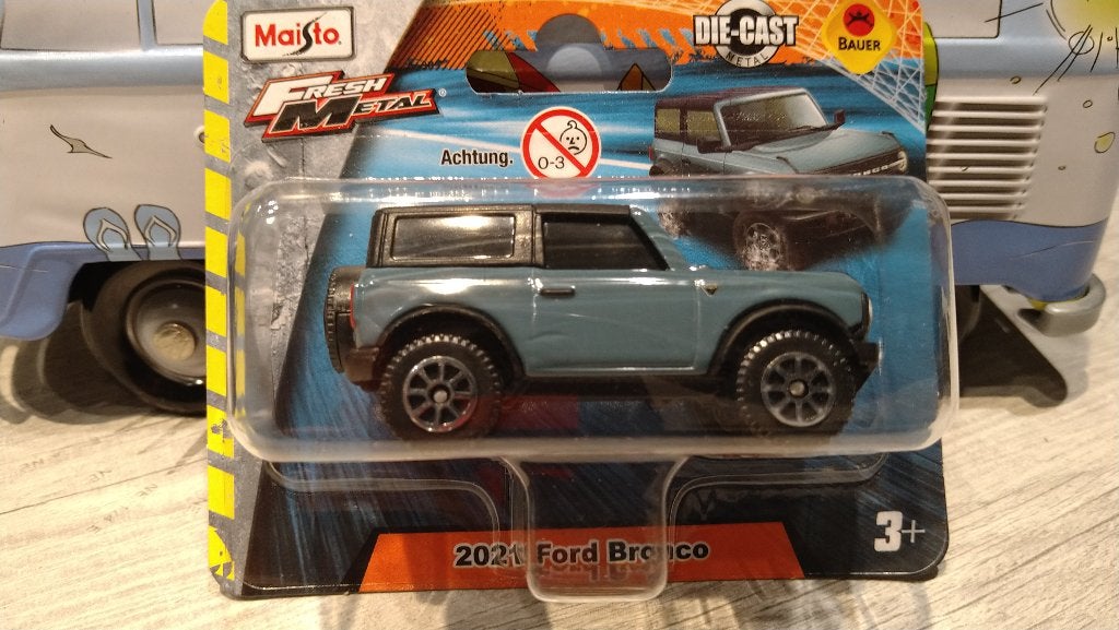 Maisto Fresh Metal Ford 2021 Bronco Grey Blue 1:64, Ophalen of Verzenden, Nieuw, Auto