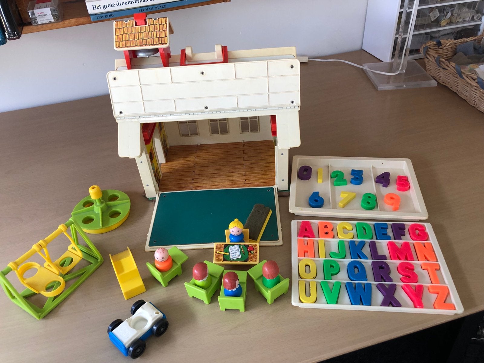 Vintage Fisher-Price School Speelset met Accessoires, Ophalen, Gebruikt, Speelset