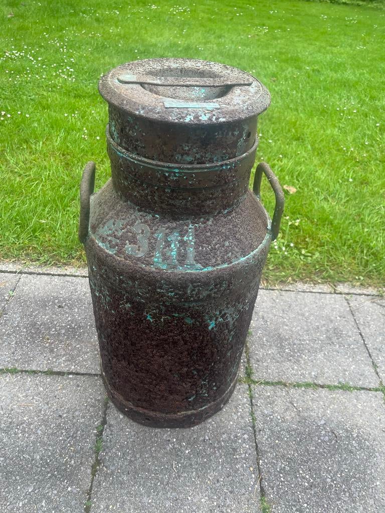 Oude koperen melkbus - 60 cm hoog, Ophalen, Koper