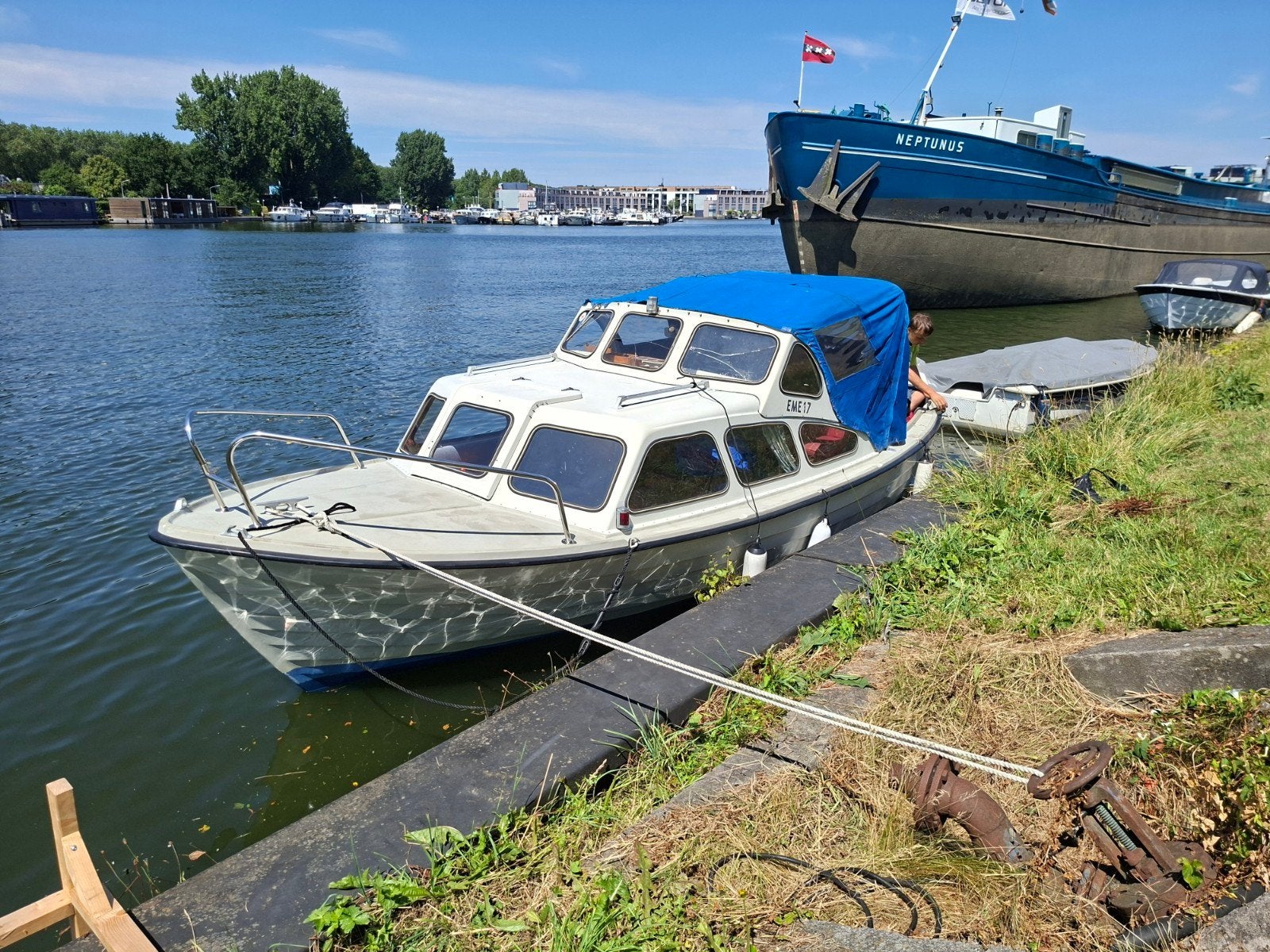 polar 22 Vintage uitvoering  ligt in het water, Watersport en Boten, Sloepen, 70 cm, --, 1.95 meter, Binnenboordmotor