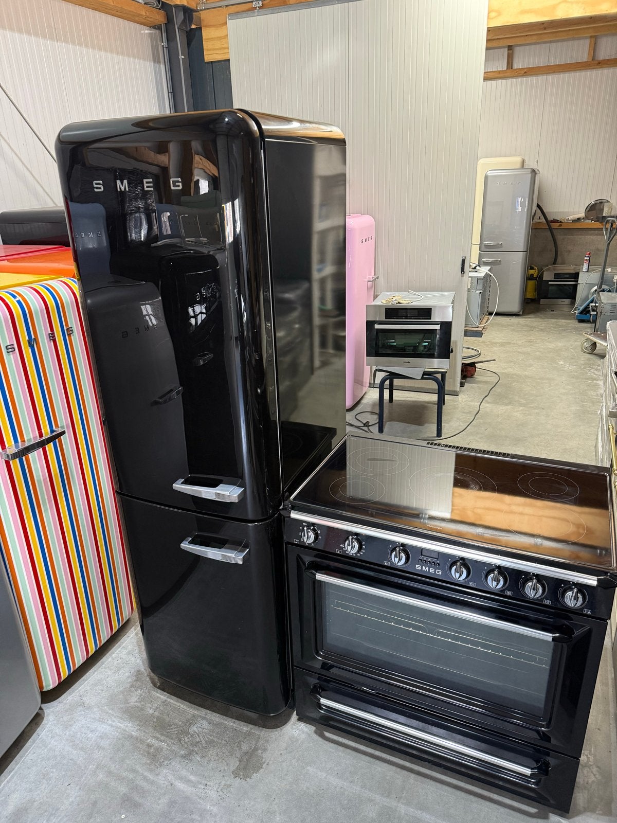 Inductie smeg fornuis met bijpassende Smeg koelkast, Witgoed en Apparatuur, Bella, 60 cm of meer, Ophalen of Verzenden, Zo goed als nieuw