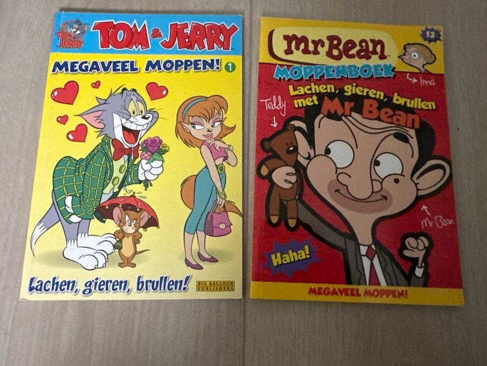 Tom & Jerry en Mr. Bean moppenboeken, Boeken, Ophalen of Verzenden, Zo goed als nieuw, Fictie algemeen
