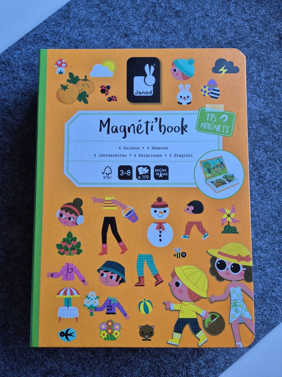 Janod Magneti'book 4 Seizoenen Magnetisch Boek, Kinderen en Baby's, Speelgoed | Educatief en Creatief, Ophalen of Verzenden, Zo goed als nieuw