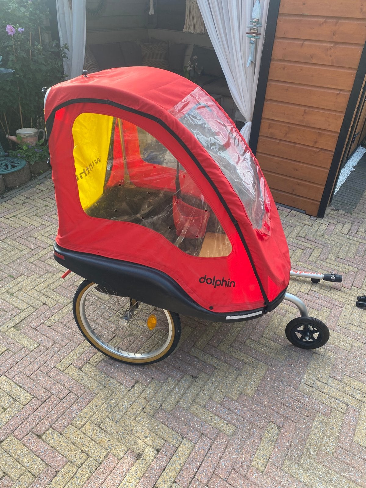 Fietsaanhanger Winther, Ophalen, Gebruikt, Hondenkar, Opvouwbaar