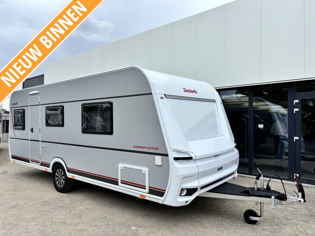 Dethleffs Summer Edition 530 DR Model 2027 Airco+vloerverw., Caravans en Kamperen, Caravans, Rondzit, Bedrijf, Dethleffs, Ringverwarming