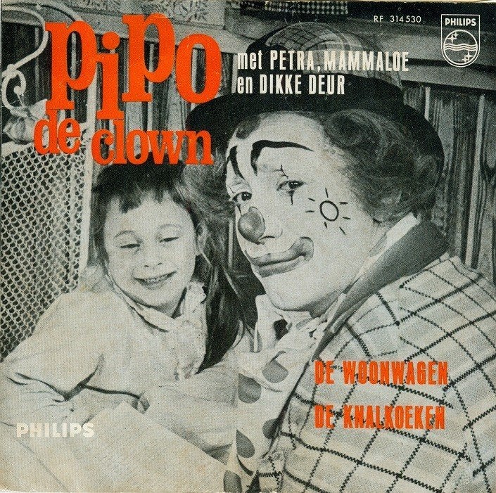 Pipo de clown single met Petra Mammaloe en Dikke deur, 7 inch, Zo goed als nieuw, Overige typen, Nederlandstalig