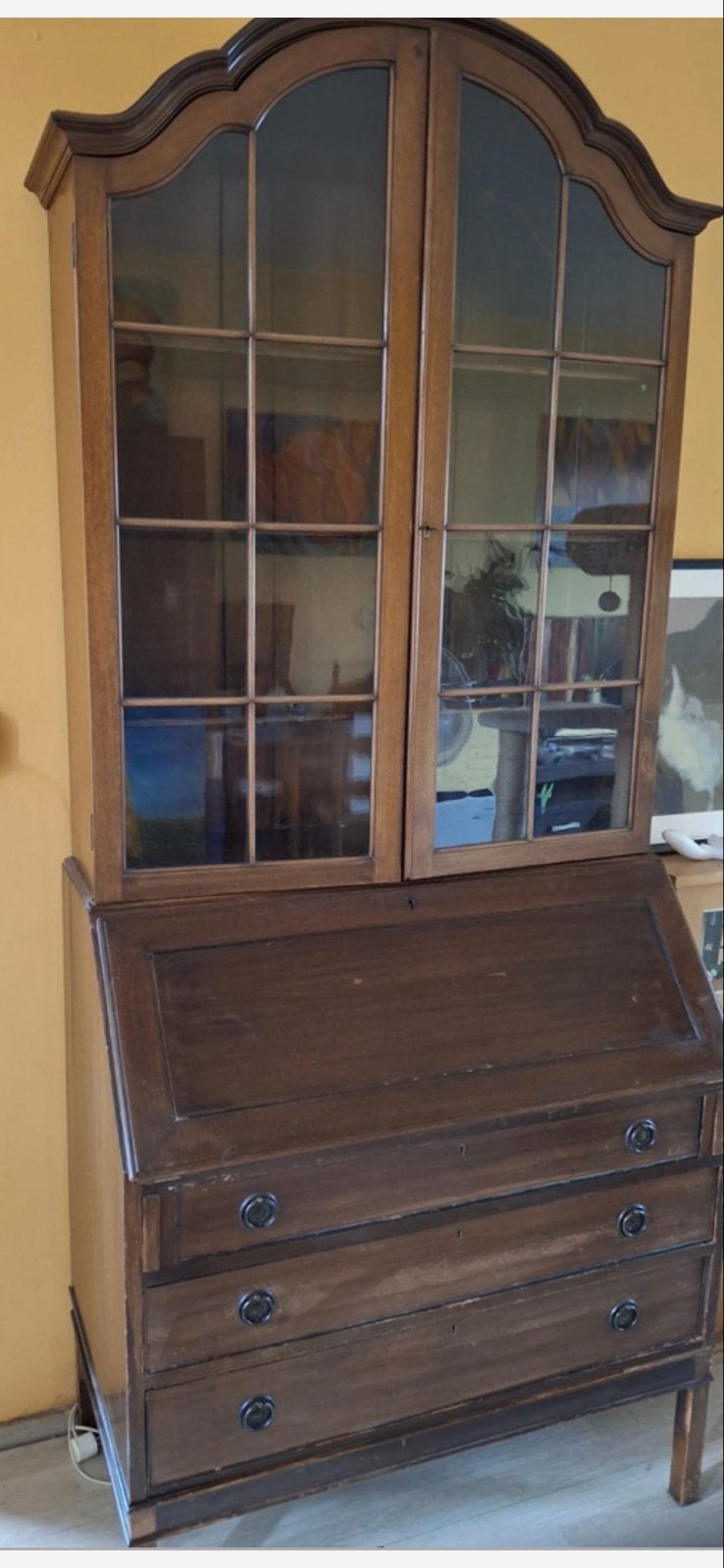 Antieke secretaire met boekenkast opzet, Ophalen