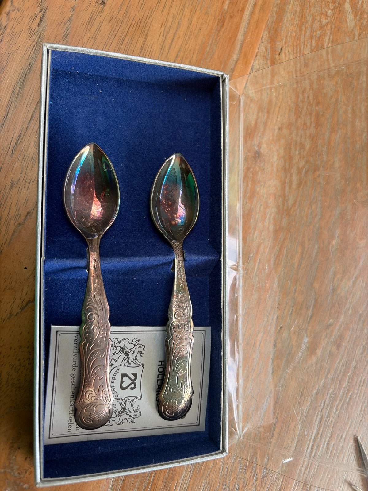 Zilveren Zilverstad Schoonhoven lepeltjes - Set van 2, Antiek en Kunst, Ophalen of Verzenden