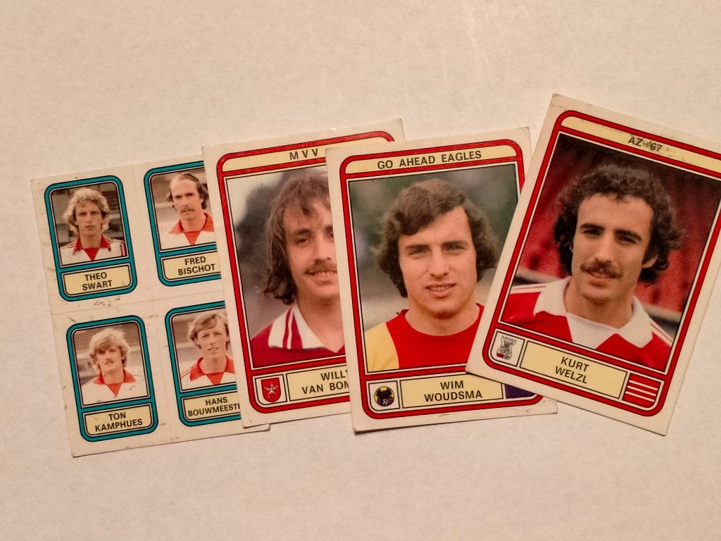 Panini 80 1980 voetbal vintage sport plaatjes kaartjes RARE, Ophalen of Verzenden, Gebruikt, Overige binnenlandse clubs, Poster, Plaatje of Sticker