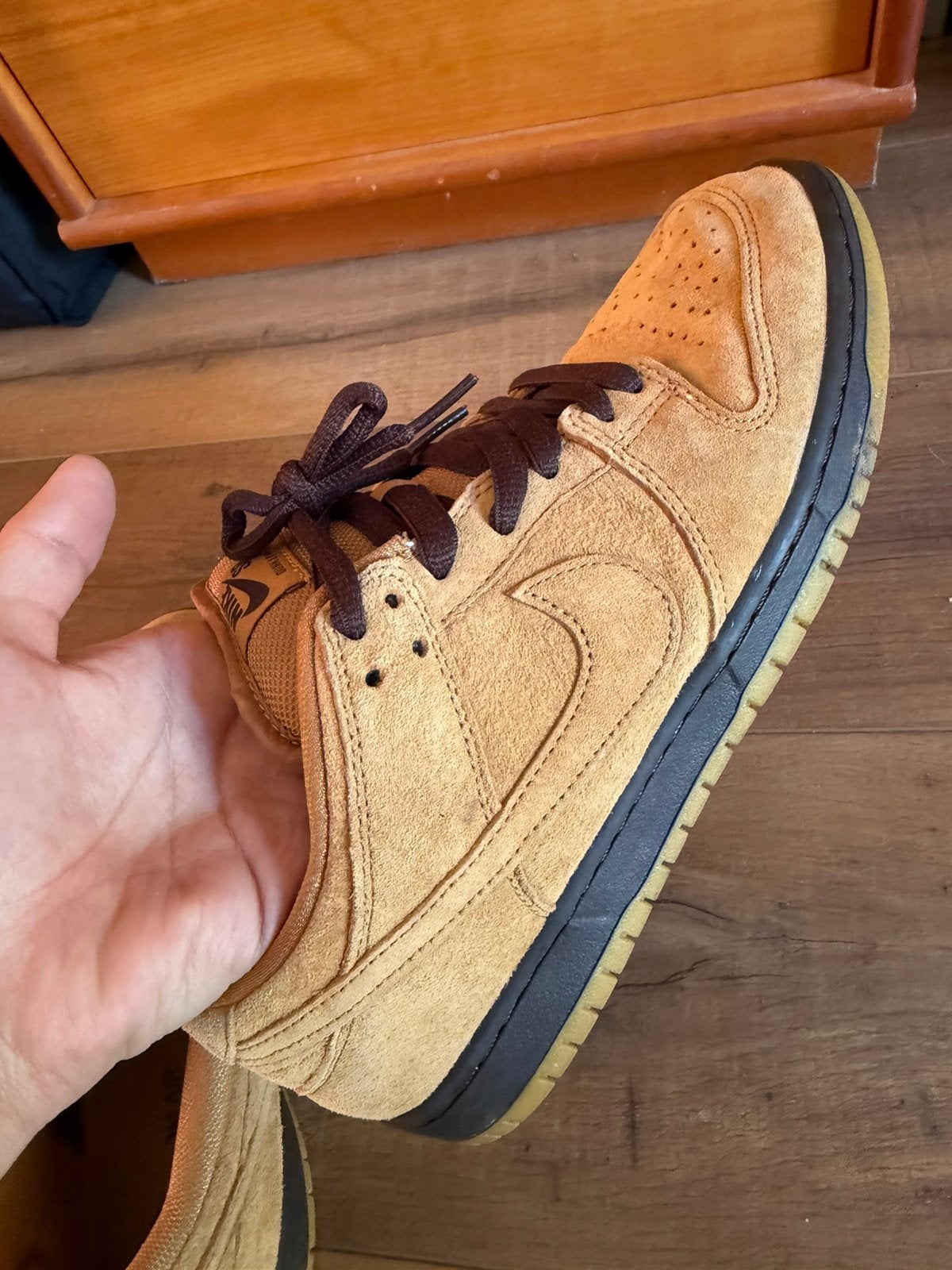 Nike SB Dunk Low Pro 'Wheat', Kleding | Heren, Schoenen, Zo goed als nieuw, Sneakers of Gympen, Overige kleuren, Verzenden