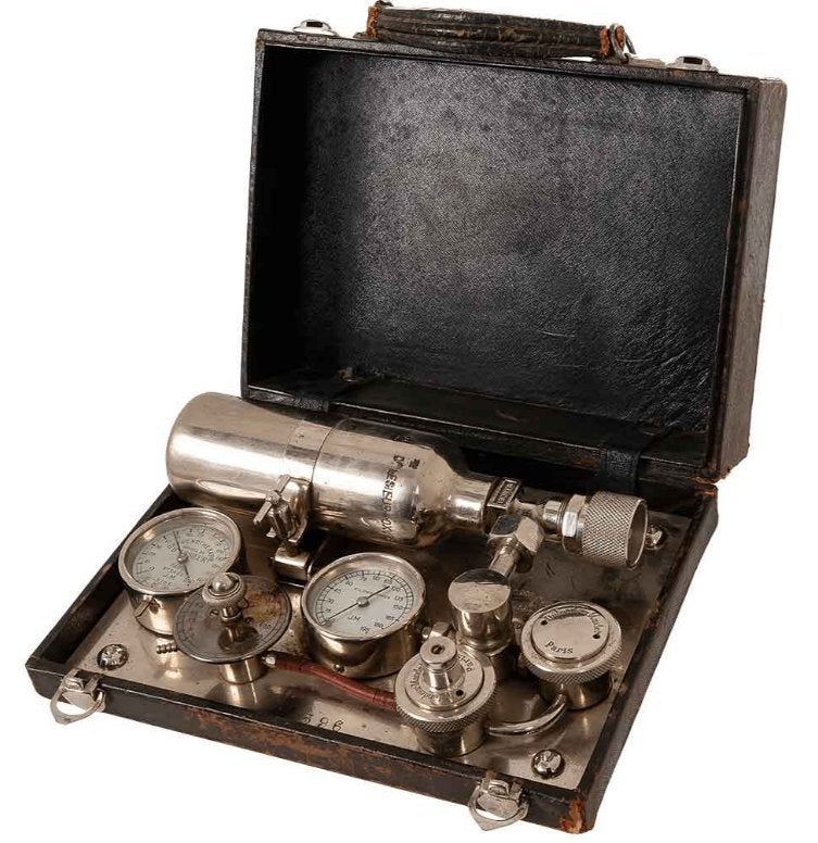 OXYGENTHERAPIEAPPARAAT VAN DR. LESIEUR FRANKRIJK, Antiek en Kunst, Ophalen of Verzenden