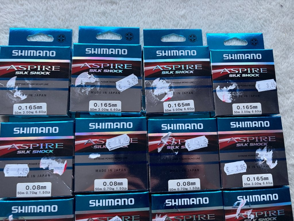 adv 449 / NIEUW mixset 16 rollen vislijn SHIMANO, Watersport en Boten, Ophalen of Verzenden, Nieuw, Vislijn