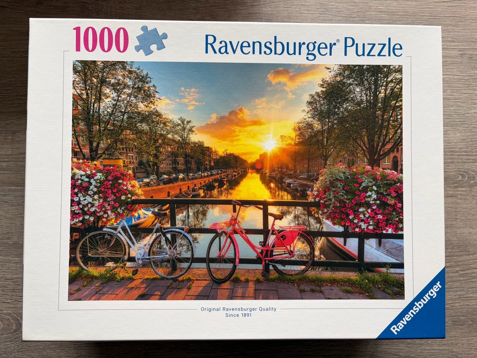 Amsterdam en Parijs Ravensburger puzzel 2x 1000 stukjes, Ophalen of Verzenden, 500 t/m 1500 stukjes, Gebruikt, Legpuzzel