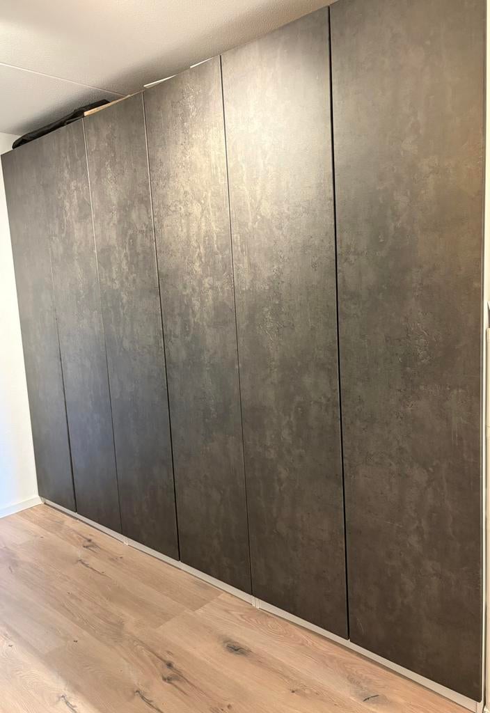6x Kallviken deur 50x229 cm kledingkast Pax betonlook, Ophalen, 200 cm of meer, 50 tot 100 cm, Zo goed als nieuw