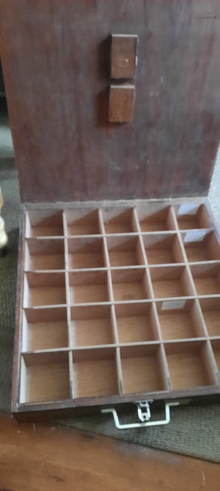 Vintage houten sorteerdoos met vakjes, Ophalen of Verzenden