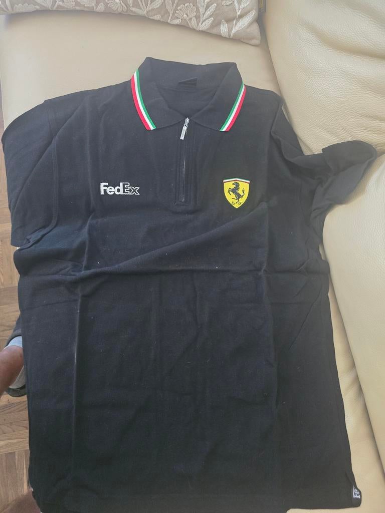 Splinternieuw Ferrari Polo Shirt Zwart XL - FedEx Sponsor, Ferrari, Zwart, Ophalen of Verzenden, Maat 56/58 (XL)