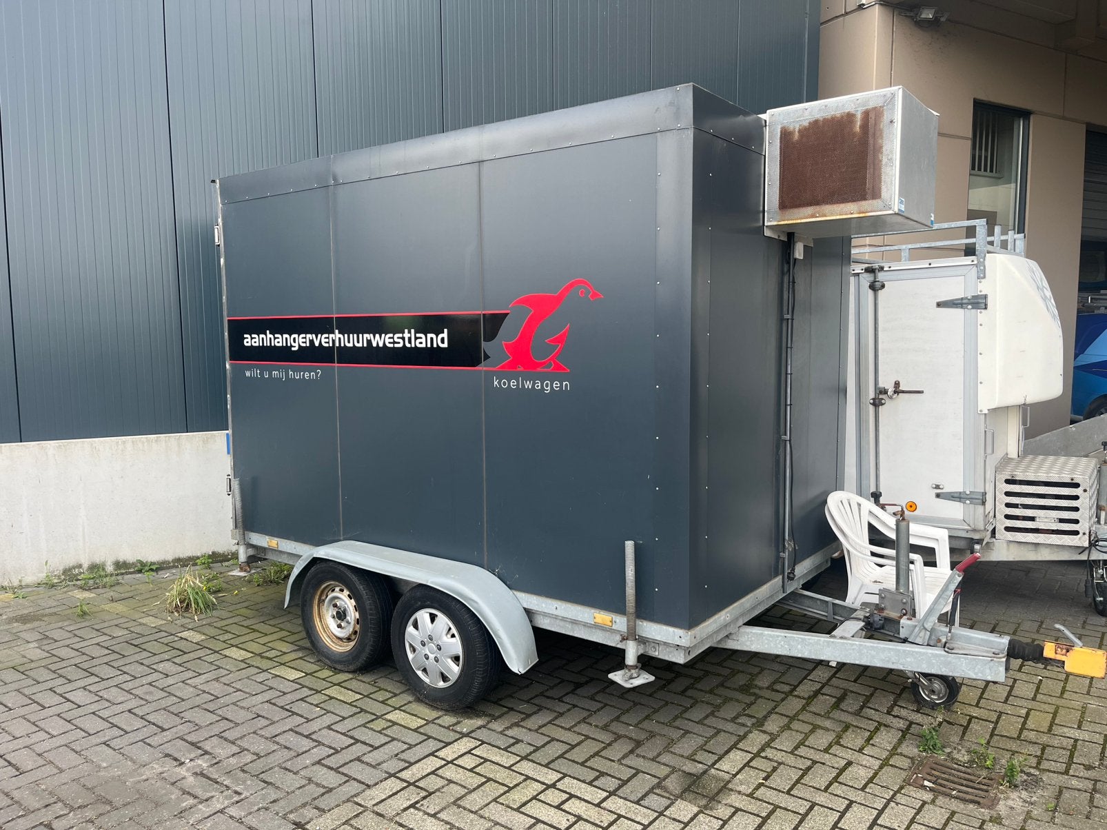 Grote koelwagen koelaanhanger, Ophalen, Gebruikt