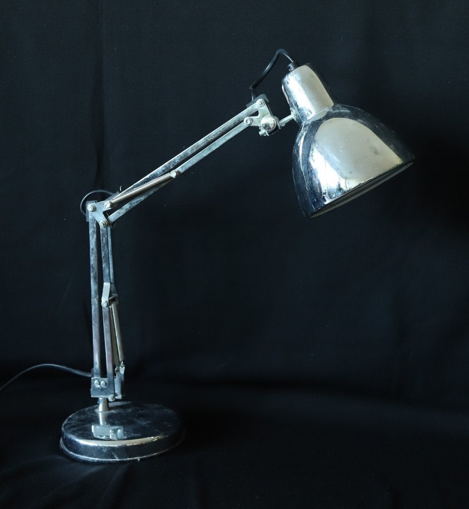 Bureaulamp, Bureaulamp, Gebruikt, Verstelbaar, Zilver