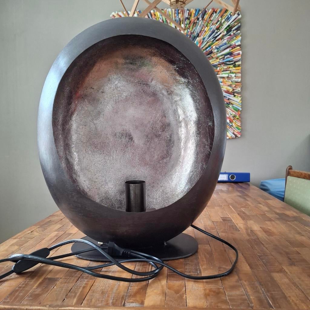 Te koop eivormige lamp, Ophalen, Zo goed als nieuw, Metaal, Minder dan 50 cm