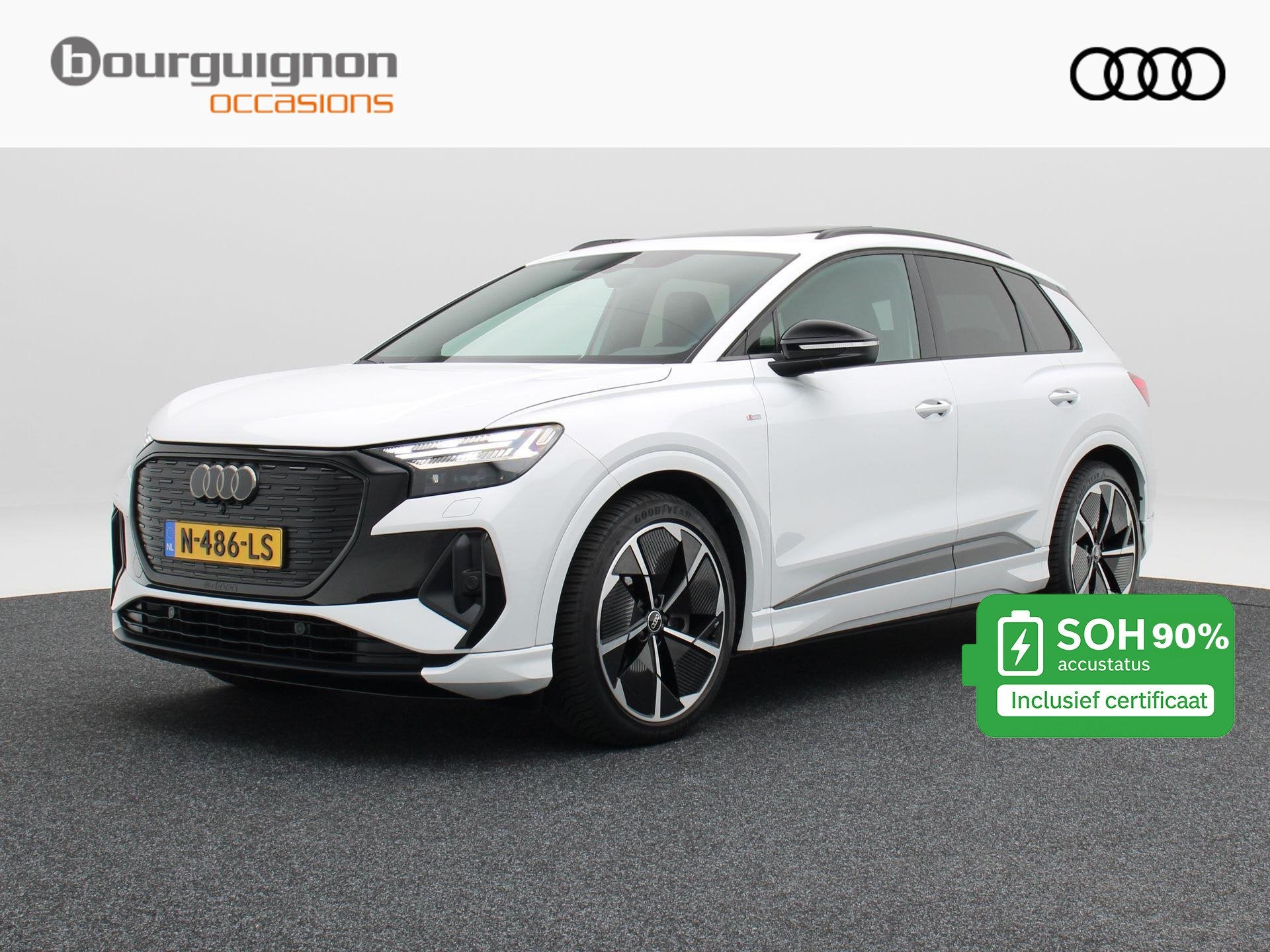 Audi Q4 e-tron 40 Launch edition S Competition 77 kWh 204 Pk, Auto's, Automaat, Dealer onderhouden, Achterwielaandrijving, Zwart
