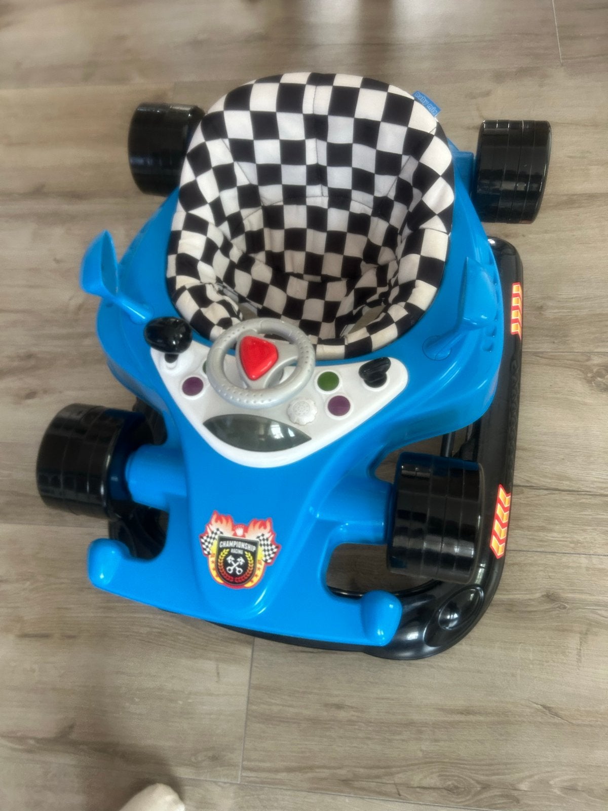 Loopauto racewagen blauw, Kinderen en Baby's, Speelgoed | Speelgoedvoertuigen, Ophalen, Zo goed als nieuw