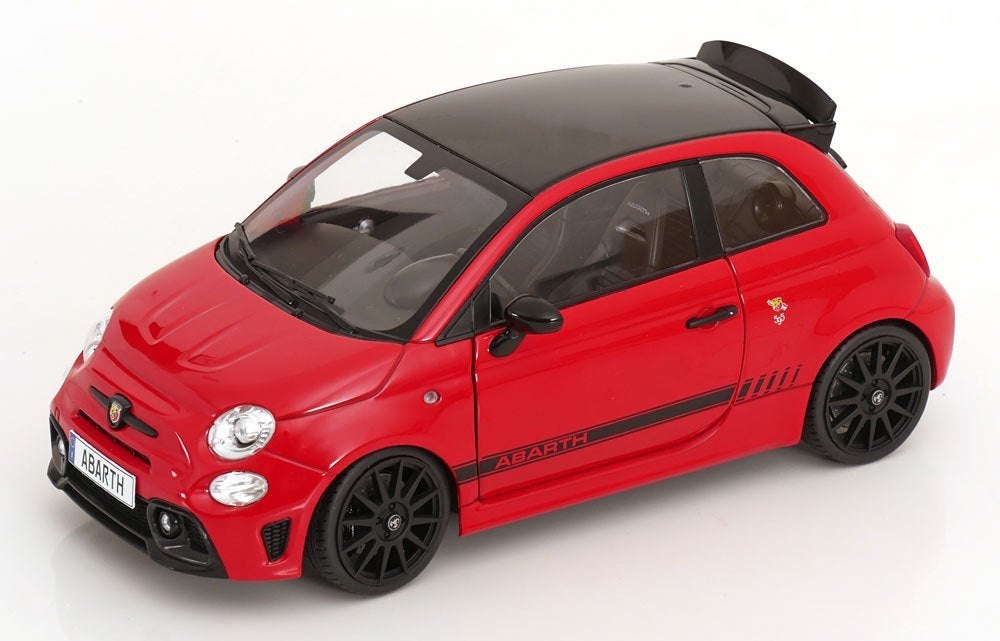 Fiat F595 "Abarth" 2020 Rood / Zwart 1-18 Solido, Solido, Tschuiten@hotmail.com, Auto, Solido